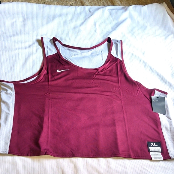 NWT Nike Mens Burgundy Red Tank Top Size XL - Picture 2 of 5